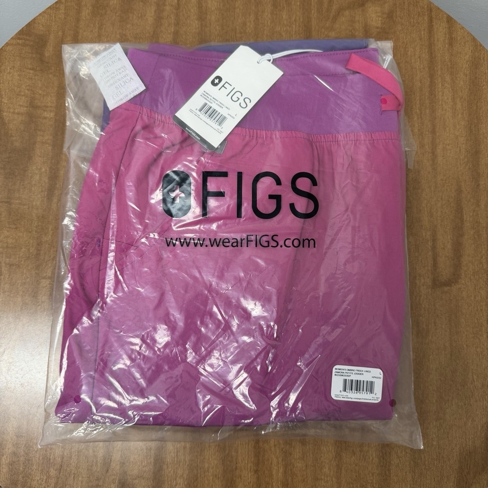 Figs Scrub Pants Zamora Free X Lined Raspberry Sorbet Ombre Large Petite